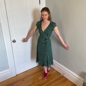 Reformation mid length wrap dress